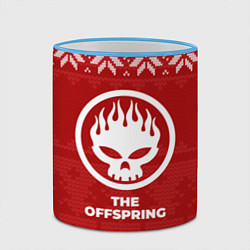 Кружка 3D Новогодний The Offspring, цвет: 3D-небесно-голубой кант — фото 2