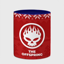 Кружка 3D Новогодний The Offspring, цвет: 3D-белый + синий — фото 2