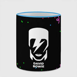 Кружка 3D David Bowie конфети, цвет: 3D-небесно-голубой кант — фото 2