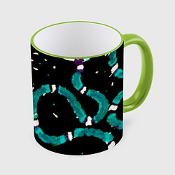 Кружка цветная Змейки на охоте