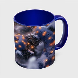 Кружка цветная Темная змея в фонариках