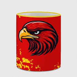 Кружка 3D Атланта Хокс орел, цвет: 3D-желтый кант — фото 2