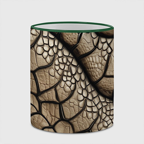 Кружка цветная Найди змею / 3D-Зеленый кант – фото 2