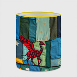 Кружка 3D Пэчворк с драконом, цвет: 3D-желтый кант — фото 2