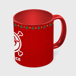 Кружка 3D One Piece new year, цвет: 3D-белый + красный