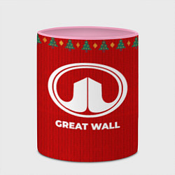 Кружка 3D Great Wall new year, цвет: 3D-белый + розовый — фото 2