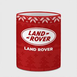 Кружка 3D Новогодний Land Rover, цвет: 3D-красный кант — фото 2