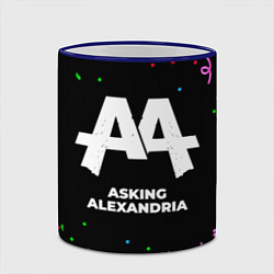Кружка 3D Asking Alexandria конфети, цвет: 3D-синий кант — фото 2