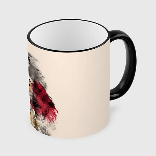 Кружка цветная Гладиатор 2 / 3D-Черный кант – фото 1