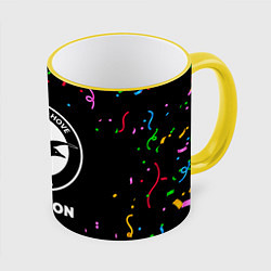 Кружка 3D Brighton конфети, цвет: 3D-желтый кант