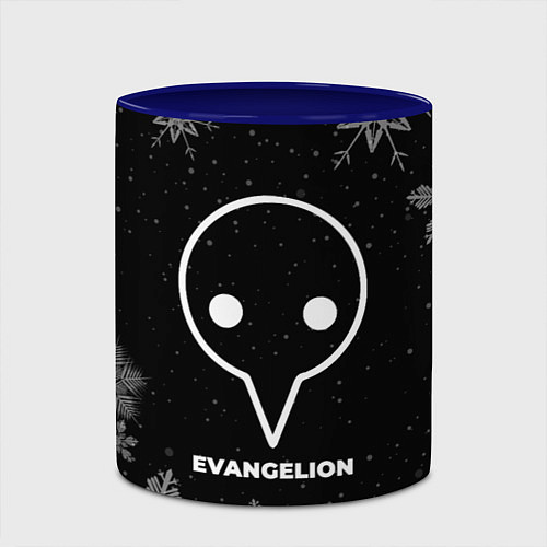 Кружка цветная Снежный Evangelion / 3D-Белый + синий – фото 2