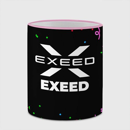 Кружка цветная Exeed конфети / 3D-Розовый кант – фото 2