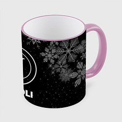 Кружка 3D Снежный Napoli, цвет: 3D-розовый кант