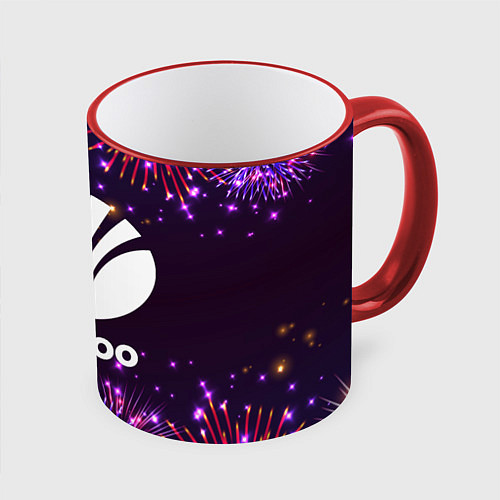 Кружка цветная Праздничный Daewoo / 3D-Красный кант – фото 1