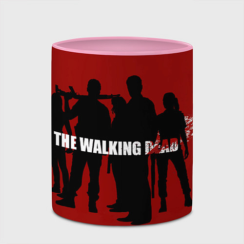 Кружка цветная Ходячие / 3D-Белый + розовый – фото 2