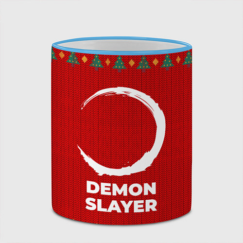 Кружка цветная Demon Slayer new year / 3D-Небесно-голубой кант – фото 2