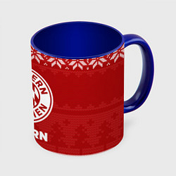 Кружка 3D Новогодний Bayern, цвет: 3D-белый + синий