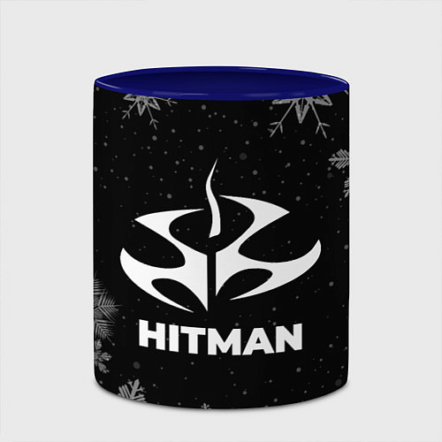 Кружка цветная Снежный Hitman / 3D-Белый + синий – фото 2