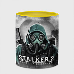 Кружка 3D Stalker 2 heart of Chornobyl radiation, цвет: 3D-белый + желтый — фото 2