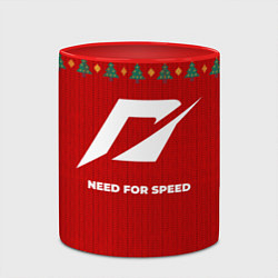 Кружка 3D Need for Speed new year, цвет: 3D-белый + красный — фото 2