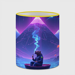 Кружка 3D Капибара в лодке, цвет: 3D-желтый кант — фото 2