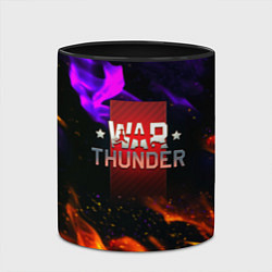 Кружка 3D Warthunder neon flame, цвет: 3D-белый + черный — фото 2