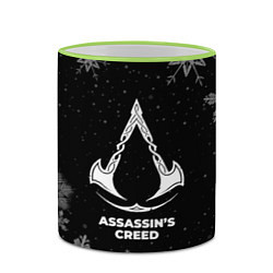 Кружка 3D Снежный Assassins Creed, цвет: 3D-светло-зеленый кант — фото 2