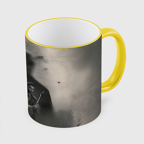 Кружка цветная Персонажи Извне / 3D-Желтый кант – фото 1