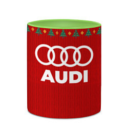 Кружка 3D Audi new year, цвет: 3D-белый + светло-зеленый — фото 2