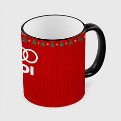 Кружка 3D Audi new year, цвет: 3D-черный кант