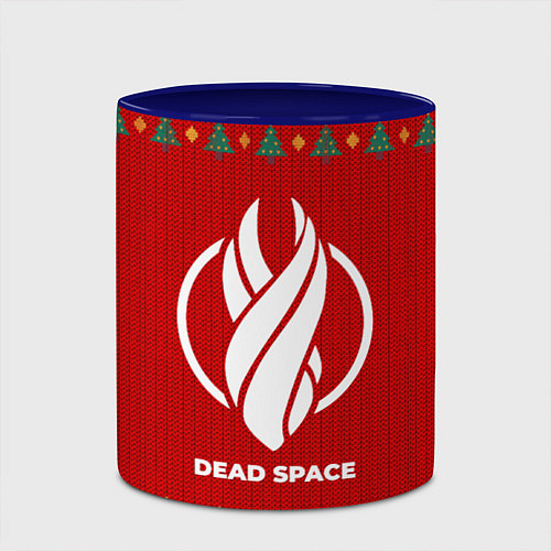 Кружка цветная Dead Space new year / 3D-Белый + синий – фото 2