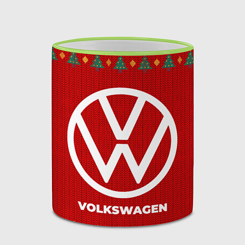 Кружка цветная Volkswagen new year / 3D-Светло-зеленый кант – фото 2