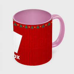 Кружка 3D Roblox new year, цвет: 3D-белый + розовый