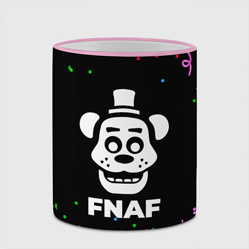 Кружка цветная FNAF конфети / 3D-Розовый кант – фото 2