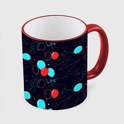 Кружка 3D Воздушные шары для праздника, цвет: 3D-красный кант