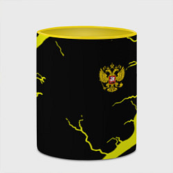 Кружка 3D Россия шторм герб, цвет: 3D-белый + желтый — фото 2