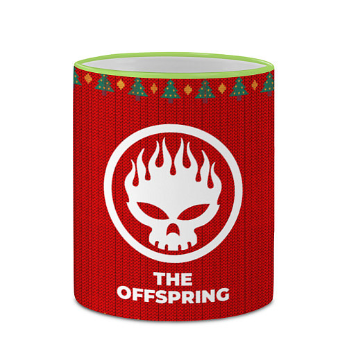 Кружка цветная The Offspring new year / 3D-Светло-зеленый кант – фото 2