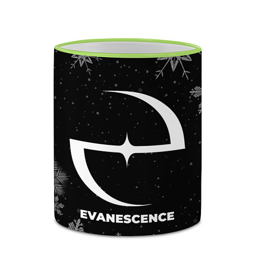 Кружка цветная Снежный Evanescence / 3D-Светло-зеленый кант – фото 2