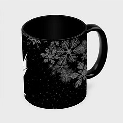 Кружка 3D Снежный The Witcher, цвет: 3D-белый + черный