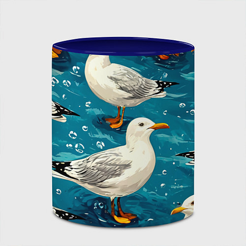 Кружка цветная Чайка / 3D-Белый + синий – фото 2