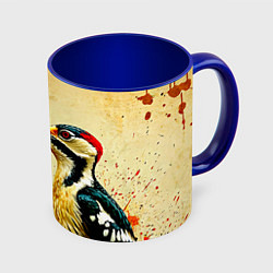 Кружка цветная Большой дятел