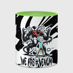 Кружка 3D Rick Sanchez - we are Venom meme, цвет: 3D-белый + светло-зеленый — фото 2