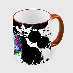 Кружка 3D Venom-Rick and Morty - blots, цвет: 3D-оранжевый кант