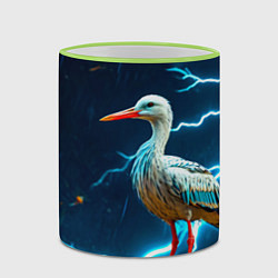 Кружка 3D Аист и гроза, цвет: 3D-светло-зеленый кант — фото 2