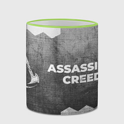 Кружка 3D Assassins Creed - grey gradient по-горизонтали, цвет: 3D-светло-зеленый кант — фото 2