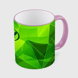 Кружка 3D Lifan green poly, цвет: 3D-розовый кант