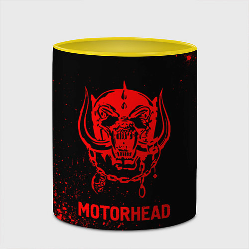 Кружка цветная Motorhead - red gradient / 3D-Белый + желтый – фото 2