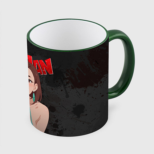 Кружка цветная Momo Boobs / 3D-Зеленый кант – фото 1