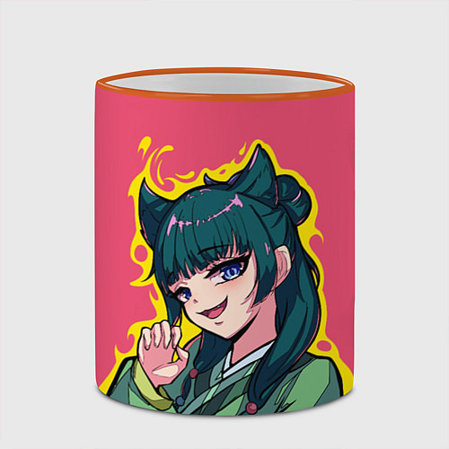 Кружка цветная Монолог фармацевта - Маомао / 3D-Оранжевый кант – фото 2