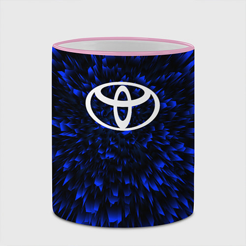 Кружка цветная Toyota blue energy / 3D-Розовый кант – фото 2